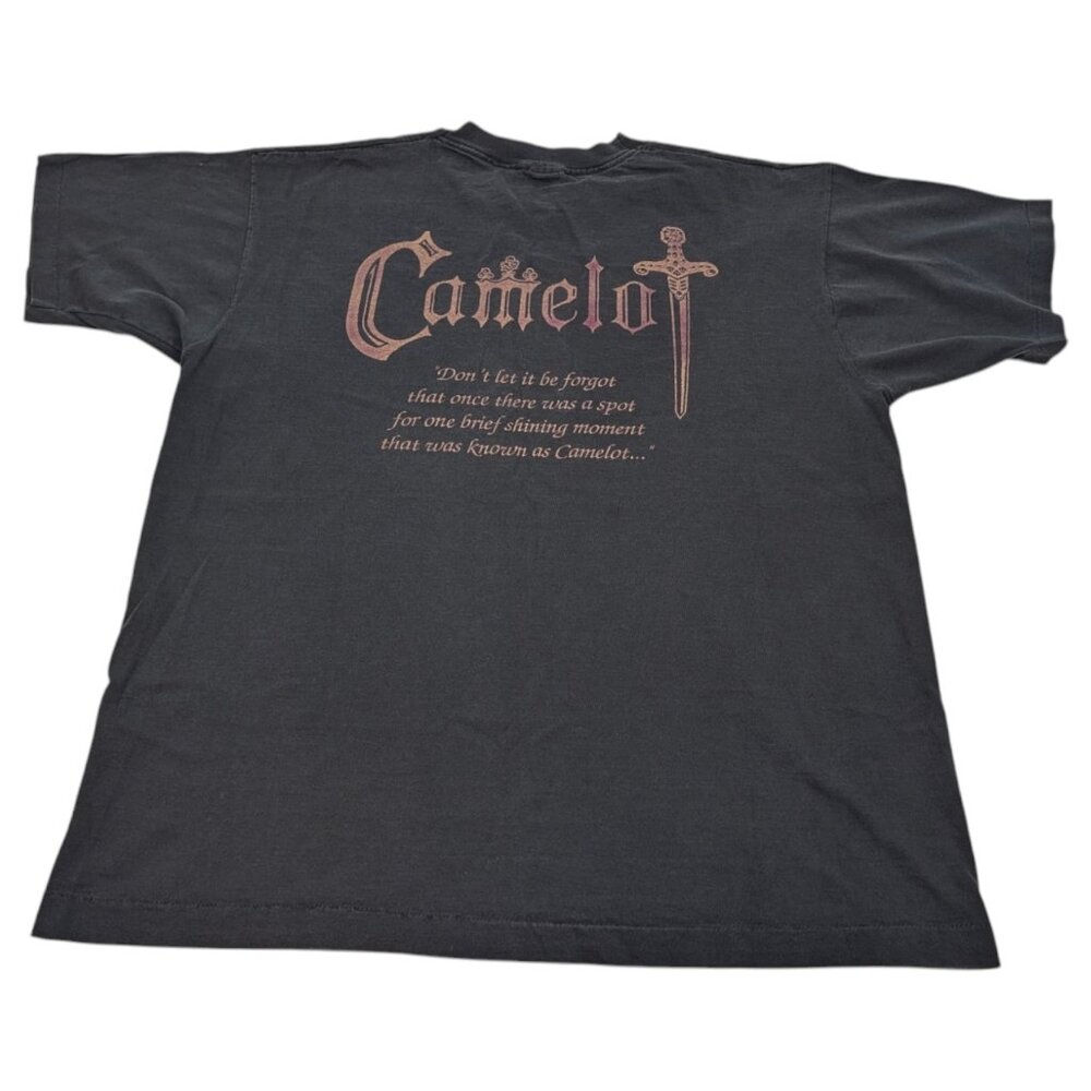 Vintage Camelot Robert Goulet Graphic T-Shirt Black XL Single Stitch 90s‎ USA